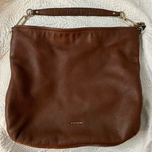 Coach Madison Distressed Saddle Brown Leather Hobo Shoulder Bag